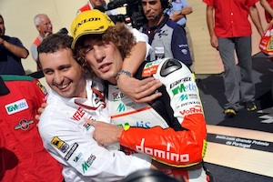 Luca Boscoscuro e Marco Simoncelli nel 2009 